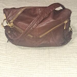 B. Makowsky brown leather shoulder bag